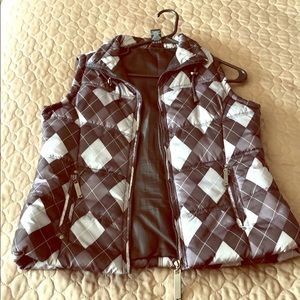 Argyle puffer vest
